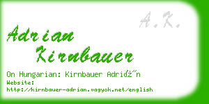 adrian kirnbauer business card